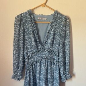 Blue Floral Dress by Miss Shaka